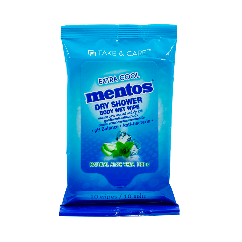 Mentos-DryShower-10wipes-Front